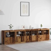 vidaXL Πλαϊνό γραφείο Παλαιό ξύλο 283 x 37 x 67 εκ Επεξεργασμένο ξύλο