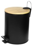 Karag 1556 Bamboo Χαρτοδοχείο Απορριμμάτων 5lt Μαύρο Ματ