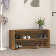 vidaXL Παπουτσοθήκη Καπνιστή Δρυς 100x35x45 εκ. Επεξεργασμένο Ξύλο