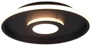 Φωτιστικό Οροφής - Πλαφονιέρα Ascari 680819332 35W Led Φ40cm 6,8cm Black Mat Trio Lighting Μέταλλο