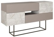 Artekko Artekko Eros Mocha Μπουφές MDF/Μέταλλο Γκρι/Λευκό (145x40x82)cm 783-0120