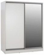 Ντουλάπα Adler HM2437.03 Συρόμενη Με Καθρέπτη 180X60X210cm White Two Door