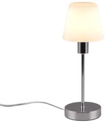 Πορτατίφ 12xH32cm 1xE14 Λευκό Καπέλο Βάση Χρωμέ Trio Lighting Luis II 595700106