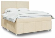 ΚΡΕΒΑΤΙ BOXSPRING ΜΕ ΣΤΡΩΜΑ ΚΡΕΜ 180X200 ΕΚ. ΥΦΑΣΜΑΤΙΝΟ 3294045