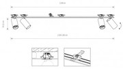 Σποτ Φωτιστικό Ράγας 4xGU10 10W IP20 Mono Surface Nowodvorski 7686 Λευκό-Χρυσό