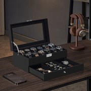 Θήκη Για 12 Ρολόγια &amp; Κοσμήματα (32.5x18.5x13.5) Songmics JWB012B03