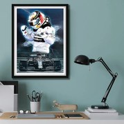 Πόστερ &amp; Κάδρο Lewis Hamilton F040 21x30cm Εκτύπωση Πόστερ (χωρίς κάδρο)