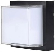 Απλίκα Φωτιστικό Τοίχου 7W 230V 700lm 150° IP65 Τετράγωνο Μαύρο Θερμό Λευκό 218612 VTAC 218612 Μαύρο