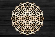 Intra απο ξύλο plywood 3mm-4mm πάχος Τρισδιάστατη Mandala Δίασταση 30x30 cm INTRAFABR-69584730