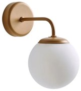 Απλίκα Φωτιστικό Τοίχου 1xG9 Οπάλ Γυαλί Φ13cm Arkolight 710-2/1 Χρυσό