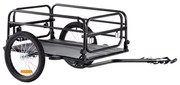VEVOR Bike Cargo Trailer, 160 lbs Load Capacity, Heavy-Duty Bicycle Wagon Cart, Foldable Compact Storage &amp; Quick Release with Universal Hitch, 16&quot; Wheels, Safe Reflectors, Fits 22&quot;-28&quot; Bike Wheels