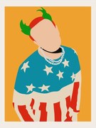 Εικονογράφηση Keith Flint Minimalist Pop Art, Retrodrome