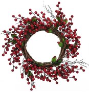 Χριστουγεννιάτικο Στεφάνι Κόκκινα Berries Φ35cm