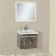 Pro Bagno Σετ Έπιπλα Μπάνιου 2τμχ. Πάγκος με Νιπτήρα & Καθρέπτη Με Φως 65x45x57cm Pro Bagno Elegant Νικίας 933 Με Επιλογή Χρώματος BEST-8080581