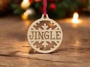 Σετ των 3 Intra απο ξύλο plywood 3mm-4mm πάχος – Μπιχλιμπίδι Χριστουγεννιάτικου Δέντρου Jingle 40x45 cm INTRAVECTRY-MY545534