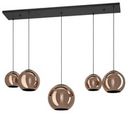Φωτιστικό Οροφής - Ράγα Cordoba 390388 5xΕ27 139x150cm Black-Copper Eglo