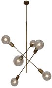 Φωτιστικό Οροφής Eric HL-3524-6 77-3801 60x60x113,5cm 6xE27 60W Bronze Homelighting