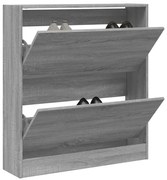 vidaXL Παπουτσοθήκη Γκρι Sonoma 80x21x87,5 εκ. από Επεξεργ. Ξύλο