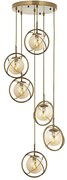 Φωτιστικό Οροφής 301AUR1254 Φ40x140cm 6xE14 40W Gold Opviq