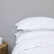 Σεντόνι Ξενοδοχείου White 144 Κλωστές 100% Βαμβάκι Μονό 160x260cm 100% Βαμβάκι
