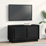 vidaXL Βάση τηλεόρασης Μαύρο Δρυς 80x35x45 εκ Κατασκευασμένο ξύλο