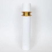 Βάζο Μεταλλικό 752-22019 15x15x61cm Gold-White Estheti Home Μέταλλο