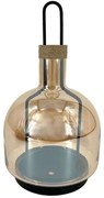 Κηροπήγιο Μπουκάλι 15-00-23979 Φ15x29cm Black-Honey Marhome Metal, Glass