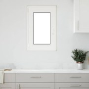 vidaXL Παράθυρο Υπογείου "RISOR" 50x75 εκ. Ανακλινόμενο & Περιστρεφόμενο DIN Αριστερά Λευκό