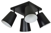 Σποτ Φωτιστικό Οροφής 4xE27 Ατσάλι PRISM Made in Poland Emibig-385/4-Μαύρο-Λευκό 385/4