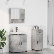 vidaXL Σετ Επίπλων Μπάνιου 3 pcs Γκρι σκυροδέματος 61 x 35 x 64 εκ.