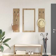 vidaXL Τοίχου Κρεμάστρα Επιτοίχιο artisan δρυς 96 x 1.5 x 90 εκ