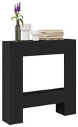 vidaXL Πλαίσιο Τζακιού Μαύρο 81x18x82 εκ. από Επεξ. Ξύλο