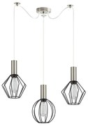 Φωτιστικό Οροφής Adept Flex 77-8924 50x50x300cm 3xE27 60W Nickel-Black Homelighting