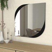 Καθρέπτης τοίχου Lava Μegapap χρώμα μαύρο 70x2,2x70εκ.-GP042-0293,4