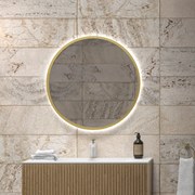 Καθρέπτης με κρυφό φωτισμό SHARON Gold KARAG Ø80cm - SHARON80-G