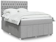 ΚΡΕΒΑΤΙ BOXSPRING ΜΕ ΣΤΡΩΜΑ ΑΝΟΙΧΤΟ ΓΚΡΙ 140X200 ΕΚ. ΥΦΑΣΜΑΤΙΝΟ 3291698