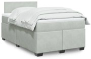 ΚΡΕΒΑΤΙ BOXSPRING ΜΕ ΣΤΡΩΜΑ ΑΝΟΙΧΤΟ ΓΚΡΙ 120X190 ΕΚ. ΒΕΛΟΥΔΙΝΟ 3286252