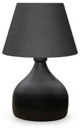 MICKEY 204-0059 Μοντέρνο Eπιτραπέζιο Φωτιστικό Μονόφωτο 1 x E27 IP20 Μαύρο Μέταλλο με Μαύρο Ύφασμα-Μ22 x Π22 x Υ30cm Globostar-2 204-0059