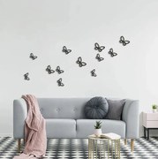 Διακοσμητικά αυτοκόλλητα Metal Butterflies 3D πολυπροπυλενίου-Mauro