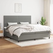 ΚΡΕΒΑΤΙ BOXSPRING ΜΕ ΣΤΡΩΜΑ ΣΚΟΥΡΟ ΓΚΡΙ 200X200 ΕΚ. ΥΦΑΣΜΑΤΙΝΟ 3141962