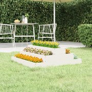 vidaXL Ζαρντινιέρα Λευκή 80 x 80 x 27 εκ. από Μασίφ Ξύλο Πεύκου
