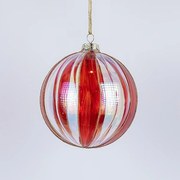 Χριστουγεννιάτικη Μπάλα (Σετ 2Τμχ) 600-42892 12cm Silver-Red