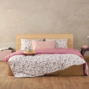 Παπλωματοθήκη Φανελένια Ronette 42 (Σετ 2τμχ) Beige-Pink Kentia Μονό 160x240cm 100% Βαμβάκι