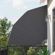 vidaXL Αδιάφανο σκίαστρο μπαλκονιού Μαύρο 210 x 210 cm ύφασμα