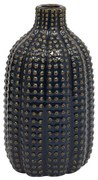 Βάζο 023-223-097 13x13x25cm Blue Black-Gold Κεραμικό