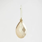 Eurolamp Κρεμαστά Στολίδια Με Πλαστικά Διαμάντια 8cm Σετ 6 Τμχ Σαμπανιζέ 600-42740