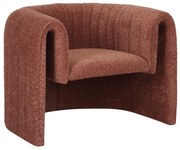 Πολυθρόνα RIKER C9682.02 Μεταλλικός Σκελετός με Κεραμιδί Μπουκλέ Ύφασμα 92x74x69Υεκ. 92x74x69 εκ.