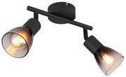 Απλίκα Φωτιστικό Τοίχου Σποτ 2xE14 Μαύρο 54312-2 Globo Lighting-54312-2-Μαύρο 54312-2