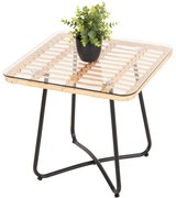 Τραπεζάκι Κήπου Gerry HM5717.11 50x50x47,5cm Beige-Black
