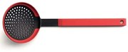 Κουτάλα Ξαφρίσματος Τρυπητή Cook It KU006 32cm Red-Black Woll Σιλικόνη